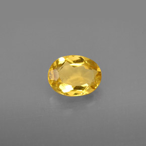 Béryl doré jaune naturelle coupe ovale, 1,08 ct, VS
