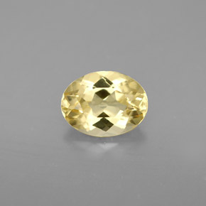 Béryl doré jaune naturelle coupe ovale, 0,99 ct, VVS