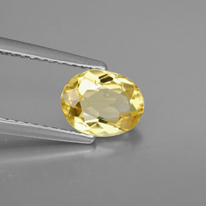 Béryl doré Jaune naturelle Coupe ovale, 0.97 ct, VVS-VS