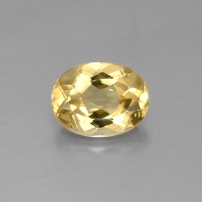 Béryl doré jaune naturelle coupe ovale, 1,65 ct, VS