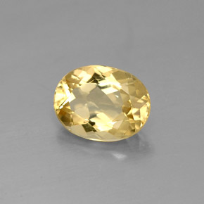 Béryl doré jaune naturelle coupe ovale, 1,65 ct, VS