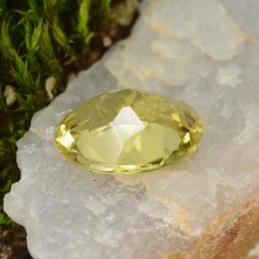 Béryl doré jaune naturelle coupe ovale, 1,39 ct, VS