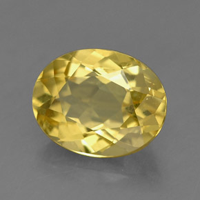Béryl doré Jaune Toscane naturelle Coupe ovale, 1.48 ct, VVS