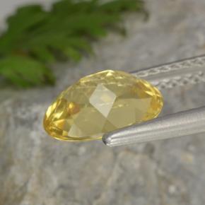 Béryl doré jaune naturelle coupe ovale, 1,48 ct, VS