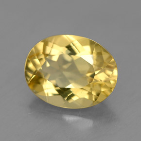 Béryl doré jaune naturelle coupe ovale, 1,49 ct, VS
