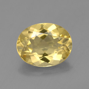 Béryl doré jaune naturelle coupe ovale, 1,46 ct, VVS-VS