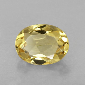 Béryl doré jaune naturelle coupe ovale, 1,14 ct, VVS-VS