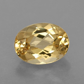 Béryl doré Jaune naturelle Coupe ovale, 1.29 ct, VVS-VS