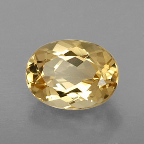 Béryl doré Jaune naturelle Coupe ovale, 1.29 ct, VVS-VS