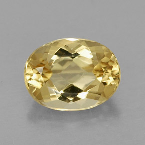 Béryl doré Jaune naturelle Coupe ovale, 1.22 ct, VVS