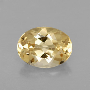 Béryl doré Jaune naturelle Coupe ovale, 1.08 ct, VVS-VS