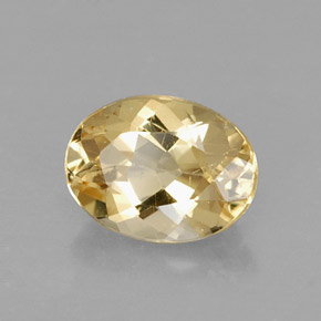 Béryl doré Jaune naturelle Coupe ovale, 1.08 ct, VVS-VS