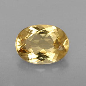 Béryl doré jaune naturelle coupe ovale, 1,08 ct, VS