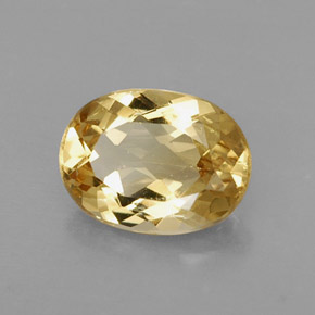 Béryl doré jaune naturelle coupe ovale, 1,08 ct, VS
