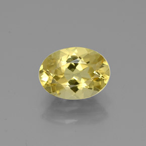Béryl doré jaune naturelle coupe ovale, 1,03 ct, VS