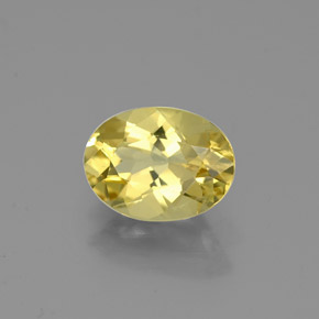 Béryl doré jaune naturelle coupe ovale, 1,03 ct, VS