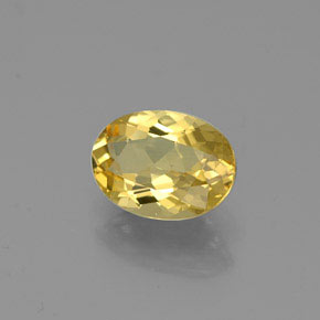 Béryl doré jaune naturelle coupe ovale, 0,89 ct, VVS