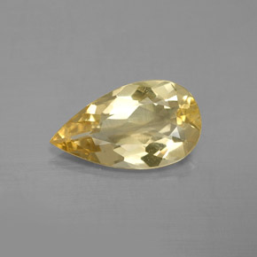 Béryl doré jaune naturelle en forme de poire, 2,38 ct, VVS-VS