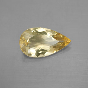 Béryl doré jaune naturelle en forme de poire, 2,38 ct, VVS-VS