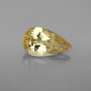 Béryl doré doré naturelle en forme de poire, 2,79 ct, VS-SI
