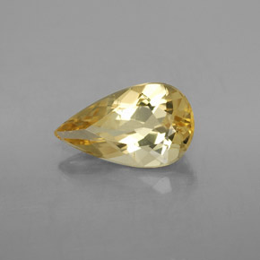 Béryl doré doré naturelle en forme de poire, 2,79 ct, VS-SI