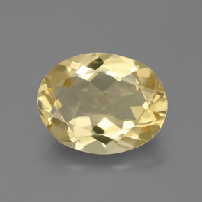 Béryl doré jaune naturelle coupe ovale, 2,95 ct, VVS-VS
