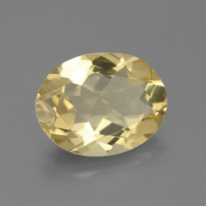 Béryl doré jaune naturelle coupe ovale, 2,95 ct, VVS-VS
