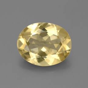Béryl doré jaune naturelle coupe ovale, 2,86 ct, VS