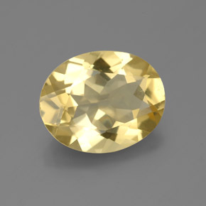 Béryl doré jaune naturelle coupe ovale, 2,86 ct, VS