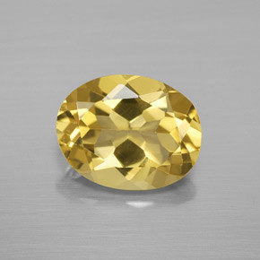 Béryl doré jaune naturelle coupe ovale, 2,42 ct, VS