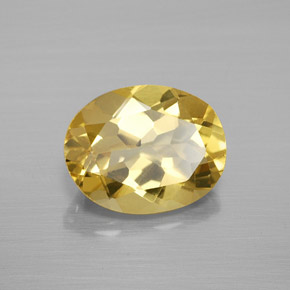 Béryl doré jaune naturelle coupe ovale, 2,42 ct, VS