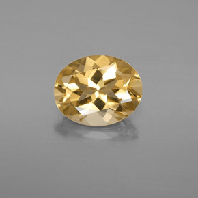 Béryl doré jaune naturelle coupe ovale, 2,37 ct, VS