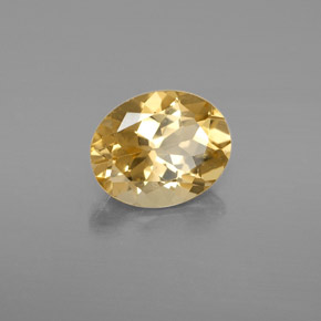 Béryl doré jaune naturelle coupe ovale, 2,37 ct, VS