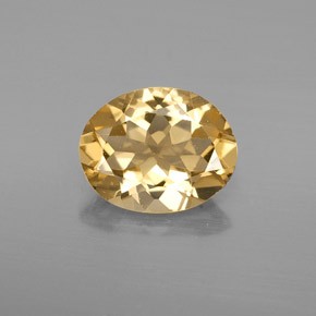 Béryl doré jaune naturelle coupe ovale, 2,60 ct, VS