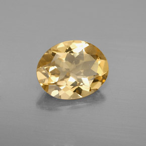 Béryl doré jaune naturelle coupe ovale, 2,60 ct, VS