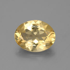 Béryl doré jaune naturelle coupe ovale, 2,16 ct, VS