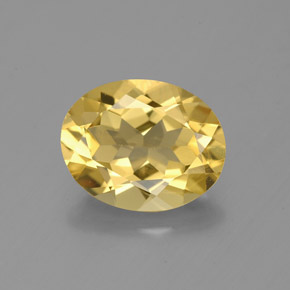 Béryl doré jaune naturelle coupe ovale, 2,36 ct, VS