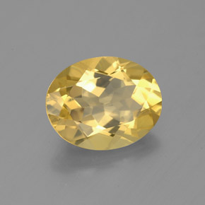 Béryl doré jaune naturelle coupe ovale, 2,36 ct, VS
