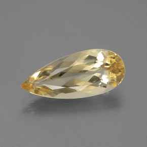 Béryl doré jaune naturelle en forme de poire, 4,58 ct, VVS-VS