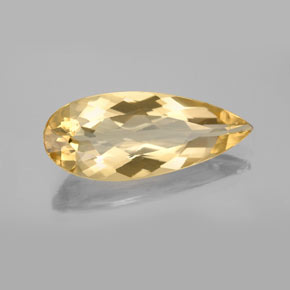 Béryl doré jaune naturelle en forme de poire, 4,78 ct, VVS