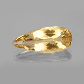 Béryl doré jaune naturelle en forme de poire, 4,92 ct, VVS-VS
