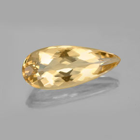 Béryl doré jaune naturelle en forme de poire, 4,92 ct, VVS-VS