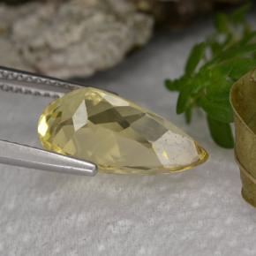 Béryl doré jaune naturelle en forme de poire, 4,27 ct, VS