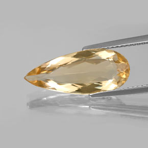 Béryl doré jaune naturelle en forme de poire, 3,82 ct, VVS