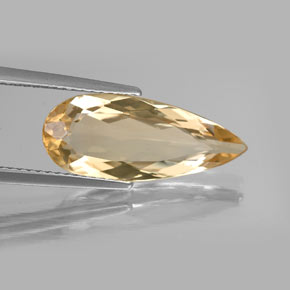 Béryl doré jaune naturelle en forme de poire, 3,82 ct, VVS