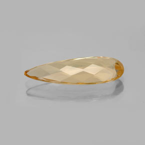 Béryl doré jaune naturelle en forme de poire, 3,82 ct, VVS