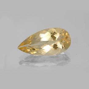 Béryl doré jaune naturelle en forme de poire, 3,76 ct, VS