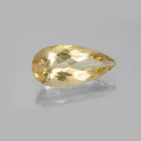 Béryl doré jaune naturelle en forme de poire, 3,76 ct, VS