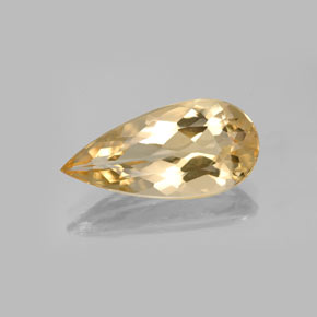 Béryl doré jaune naturelle en forme de poire, 3,87 ct, VVS