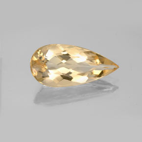 Béryl doré jaune naturelle en forme de poire, 3,87 ct, VVS